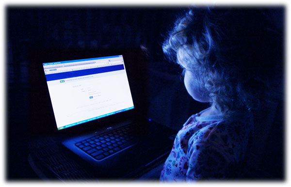 Child using computer