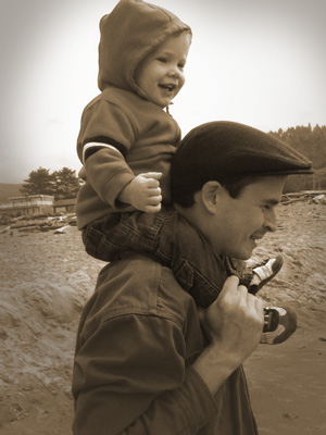 Boy with dad