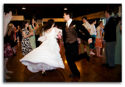 Joseph and Hannah dancing at their wedding reception