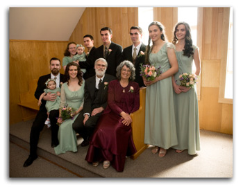 The John & Pam Forster family at Joseph & Hannah's wedding