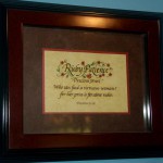 Name plaque with Bible verse