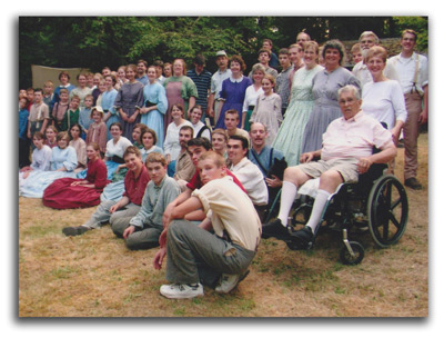 One of our reenactment gatherings at Grandpa and Grandy's property